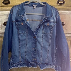 Jean Jacket with Ruffles